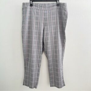 Rachel Zoe plaid pants PLUS SIZE 18W Black White pink NWOT career